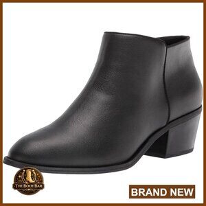 Women's Ankle Boots with Memory Foam Insole, Cuban Heel, Zip Closure